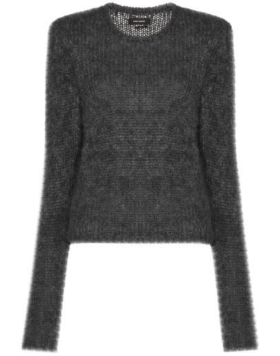 fine-knit long-sleeve jumper