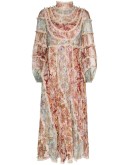Ladybeetle lace-trim floral-print dress