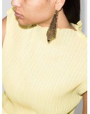 gold-tone chain mesh earrings