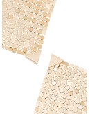 gold-tone chain mesh earrings