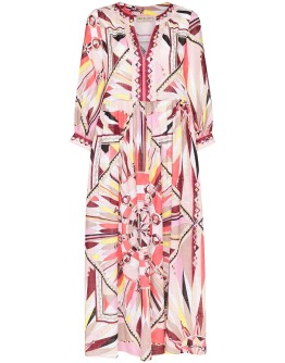 kaleidoscope-print midi dress