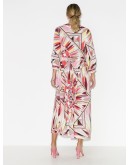 kaleidoscope-print midi dress