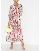 kaleidoscope-print midi dress
