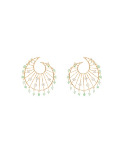 Allegory of Spring 24kt gold-plated earrings