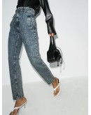 paper-bag slim-leg jeans