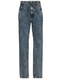 paper-bag slim-leg jeans