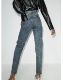 paper-bag slim-leg jeans