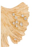 Golden Hues Gingko 24kt gold-plated earrings