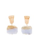 24kt gold vermeil Sunset Hues agate earrings