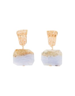 24kt gold vermeil Sunset Hues agate earrings