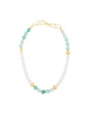 Blue Lagoon gold-plated quartz necklace