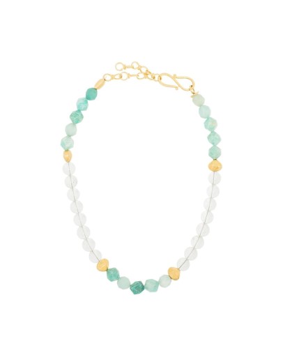 Blue Lagoon gold-plated quartz necklace