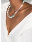 Blue Lagoon gold-plated quartz necklace
