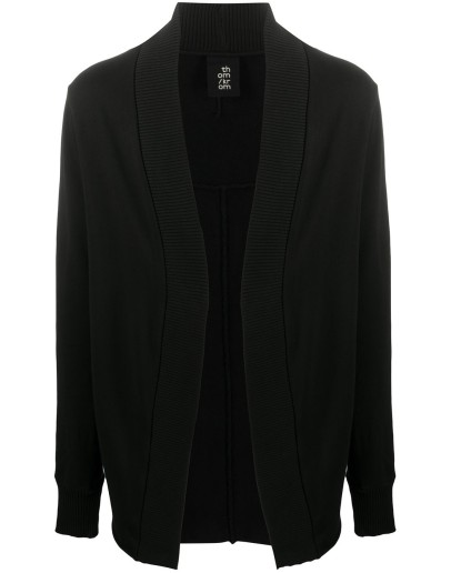 raw-edge cotton cardigan