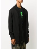 raw-edge cotton cardigan
