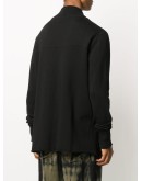 raw-edge cotton cardigan