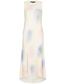 blotted-print ribbed-knit dress