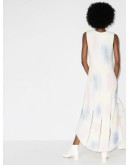 blotted-print ribbed-knit dress
