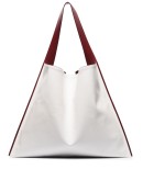 contrast trim oversized tote bag
