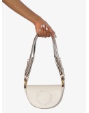 perforated logo shoulder bag