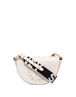 perforated logo shoulder bag