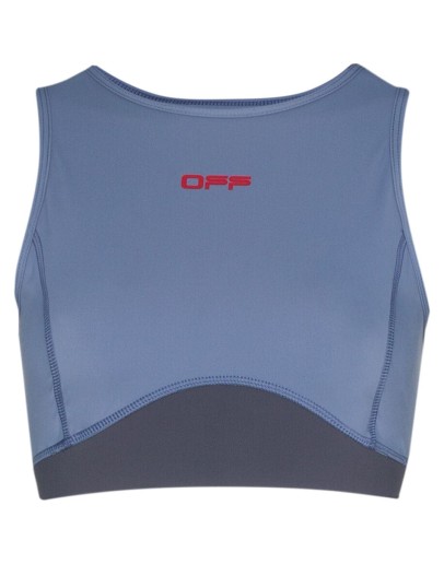 Active logo-print sports bra