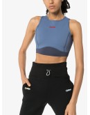 Active logo-print sports bra