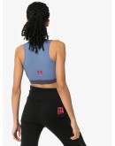 Active logo-print sports bra