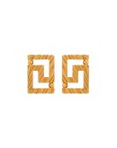 Greca gold-tone earrings
