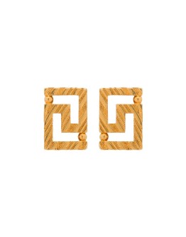 Greca gold-tone earrings
