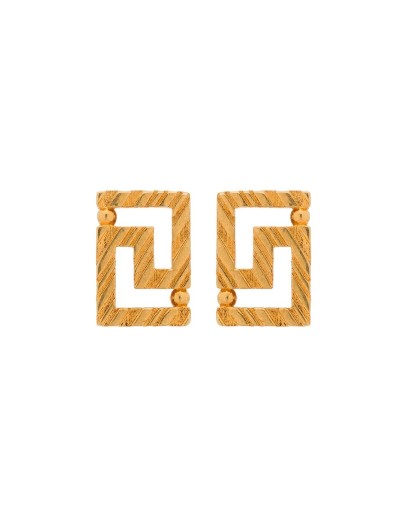 Greca gold-tone earrings
