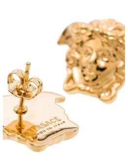 gold-tone Medusa head earrings