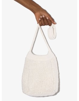 chunky-knit bucket bag