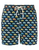 vintage car print swim shorts
