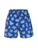 drawstring small floral print swim shorts