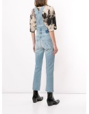 wide-leg denim dungarees