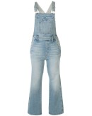wide-leg denim dungarees