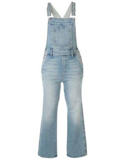 wide-leg denim dungarees