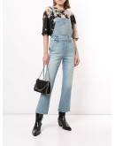 wide-leg denim dungarees