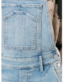 wide-leg denim dungarees