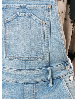 wide-leg denim dungarees