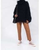 loop-stitch oversized jumper