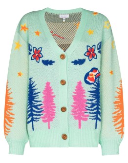 Western intarsia-knit cardigan