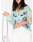 Western intarsia-knit cardigan