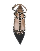 Rockstud point-toe ballerina flats
