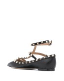 Rockstud point-toe ballerina flats