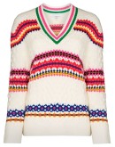 V-neck knitted jumper