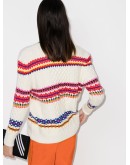 V-neck knitted jumper