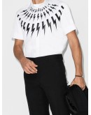 Thunderbolt print short-sleeve shirt