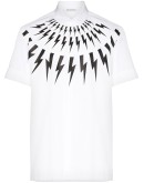 Thunderbolt print short-sleeve shirt